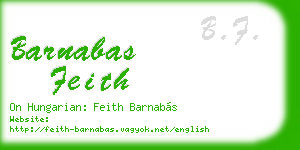 barnabas feith business card